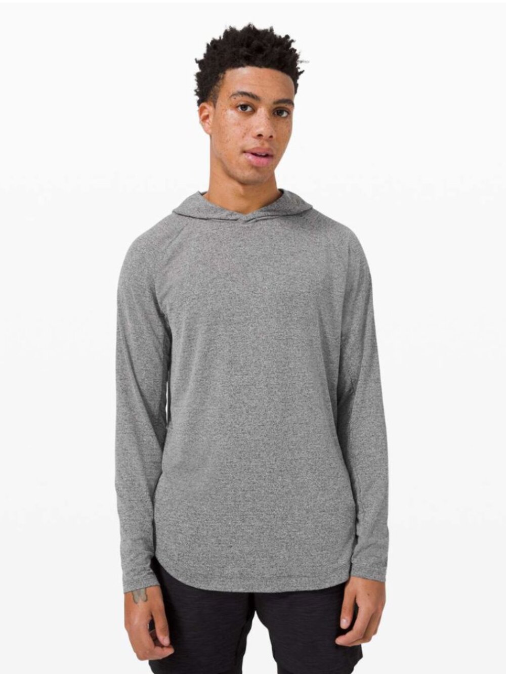 Lululemon Athletica Drysense Training Hoodie in Heathered Black Better Everyday